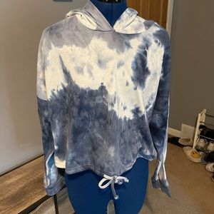 Topped tie dye hoodie